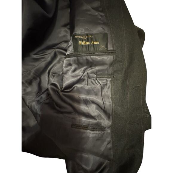 Hickey Freeman Custom Made Fine Wool Charcoal Large Check Men’s Suit 46, 36x32 - Picture 3 of 13